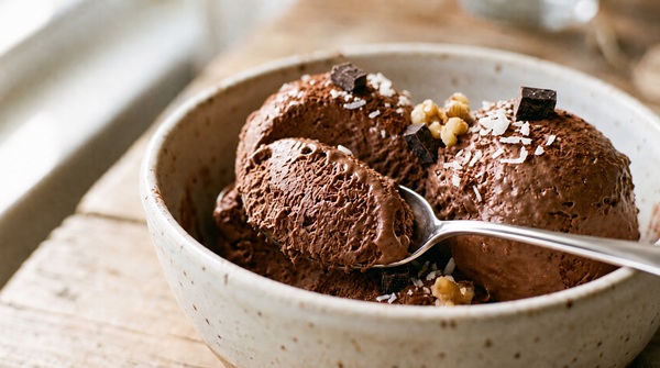 طرز تهیه بستنی شکلاتی بدون دستگاه